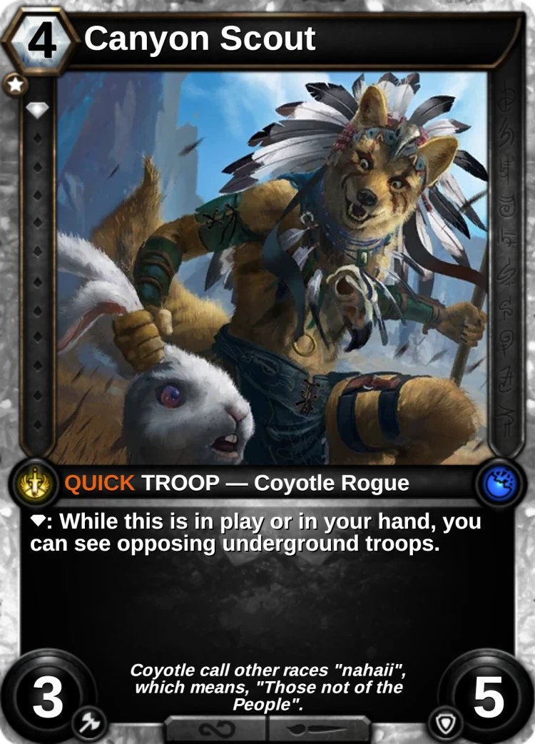 Canyon Scout: the card