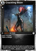 Crackling Boon: printing in Shattered Destiny