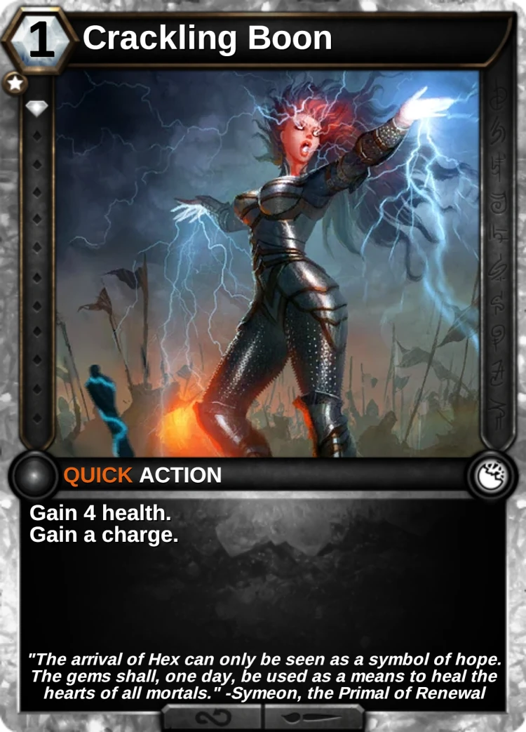 Crackling Boon: the card