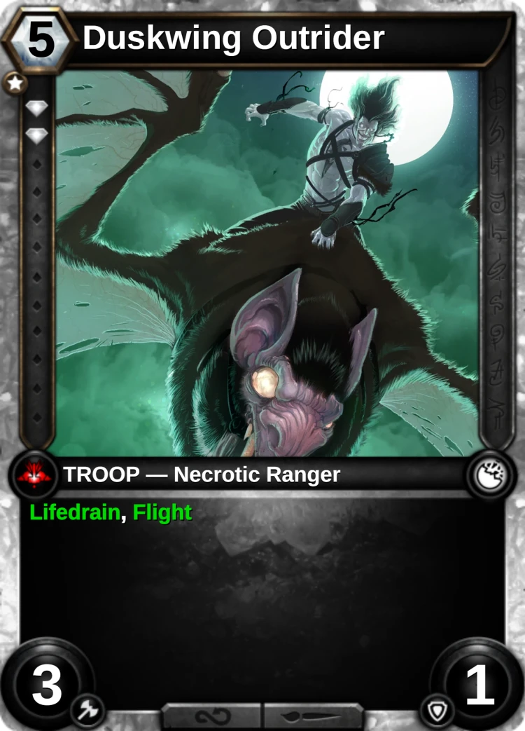 Duskwing Outrider: the card