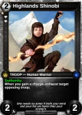 Highlands Shinobi: printing in Shattered Destiny