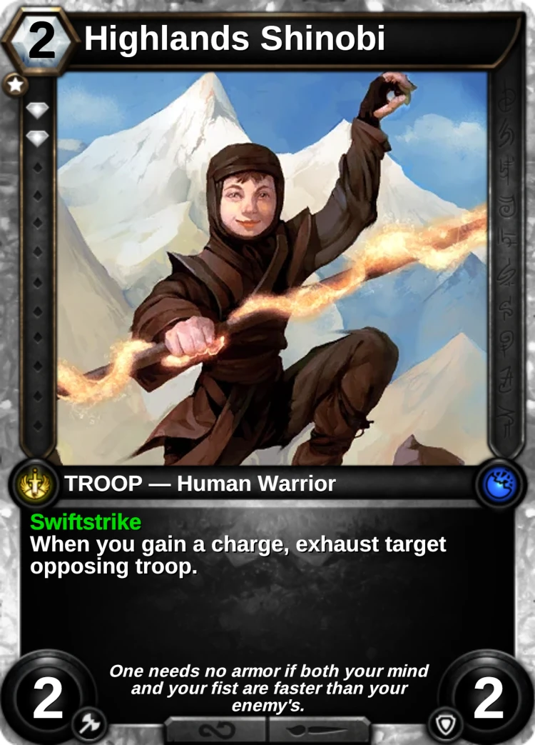 Highlands Shinobi: the card