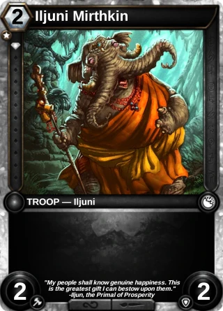 Iljuni Mirthkin: the card this item changes