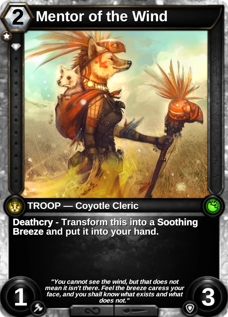 Mentor of the Wind: the card