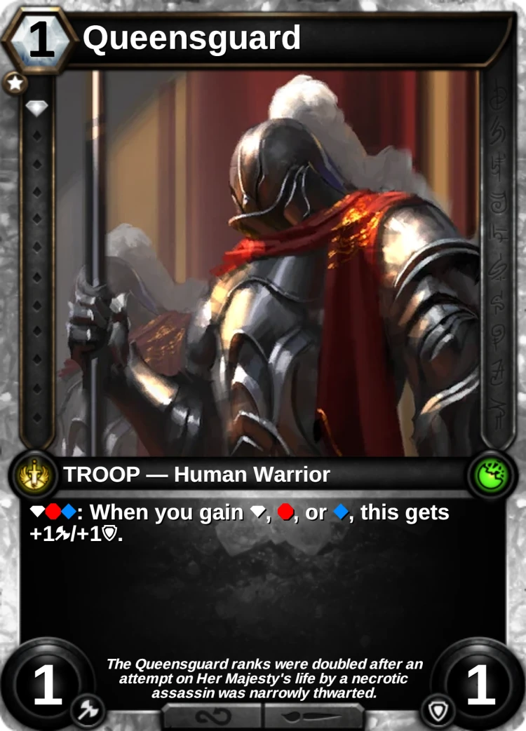 Queensguard: the card