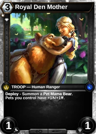 Royal Den Mother: the card this item changes