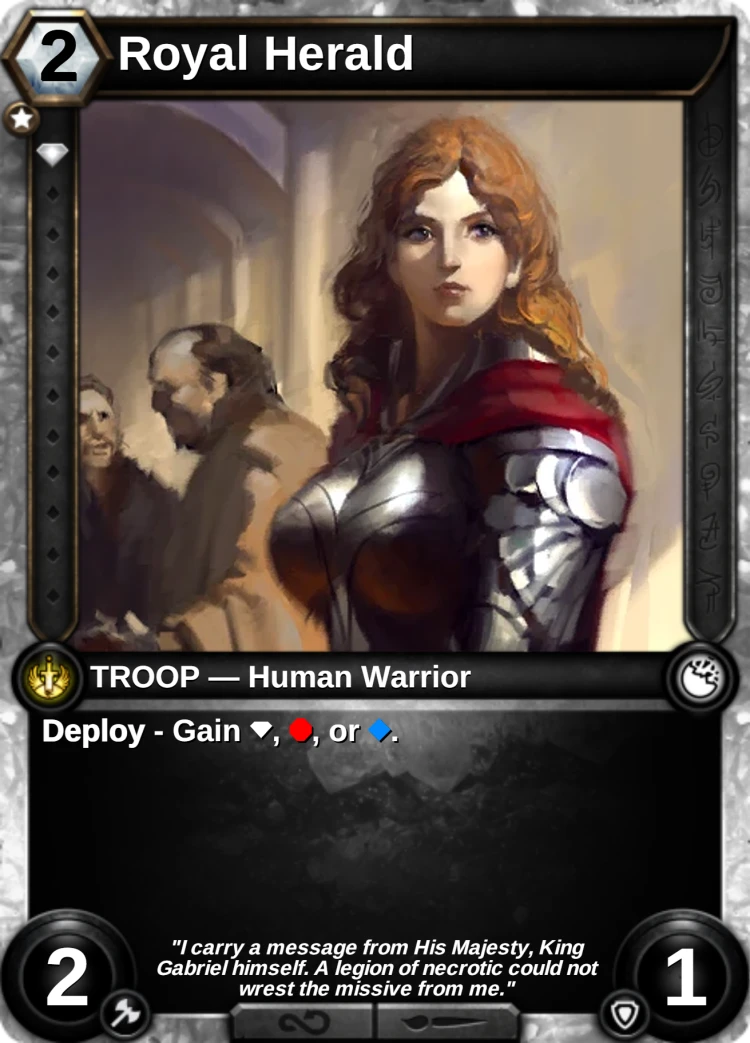 Royal Herald: the card