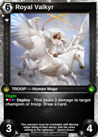 Royal Valkyr: the card this item changes