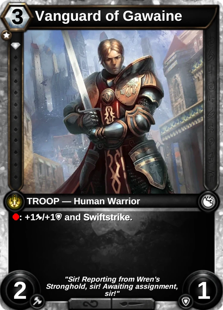 Vanguard of Gawaine: the card