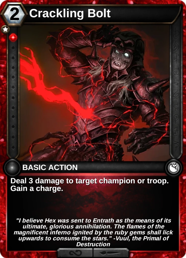 Crackling Bolt: the card