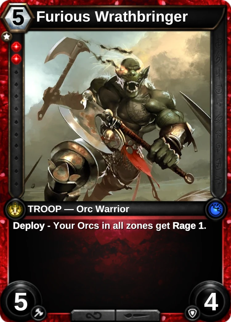 Furious Wrathbringer: the card