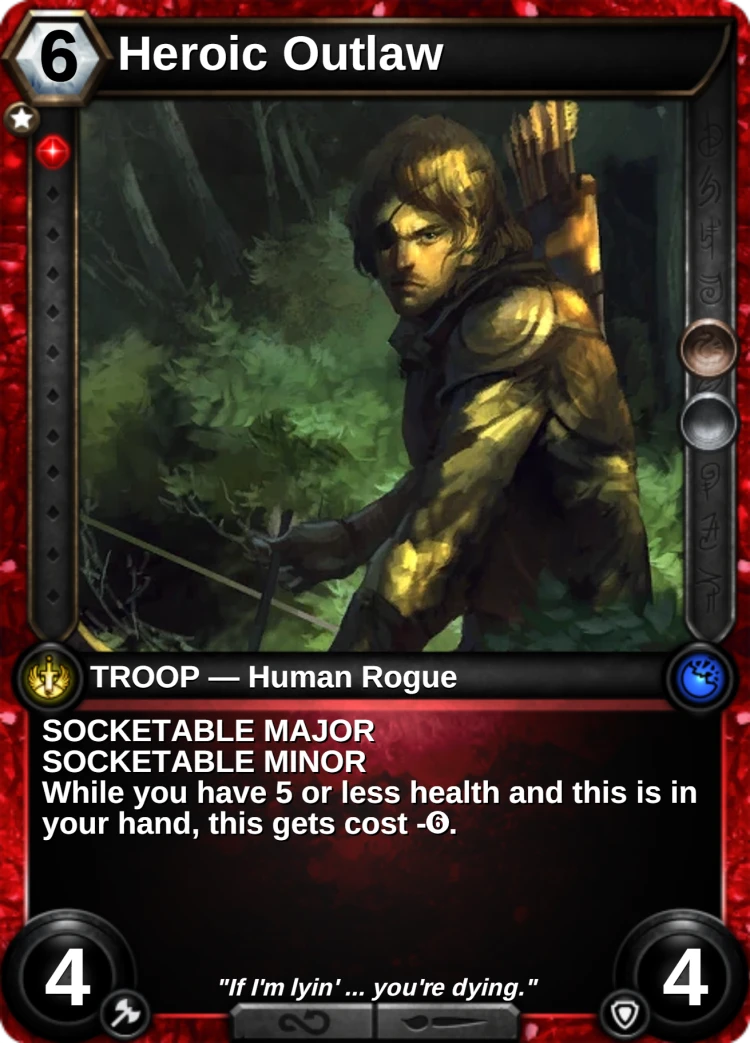 Heroic Outlaw: the card