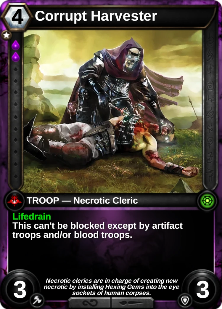 Corrupt Harvester: the card