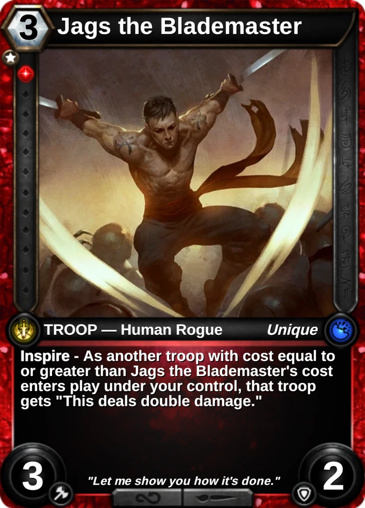 Jags the Blademaster: the card