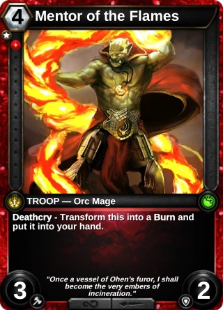Mentor of the Flames: the card this item changes