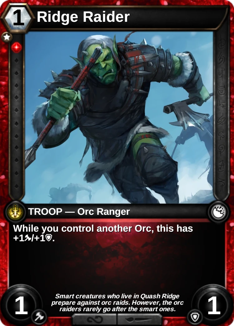 Ridge Raider: the card