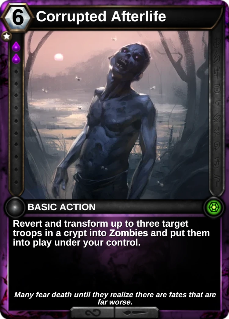 Corrupted Afterlife: the card