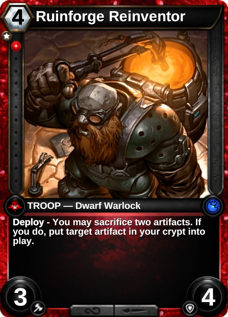 Ruinforge Reinventor: the card