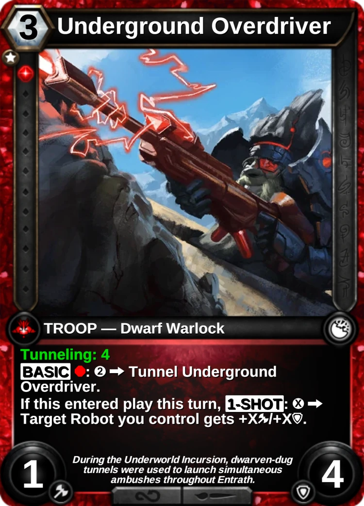 Underground Overdriver: the card