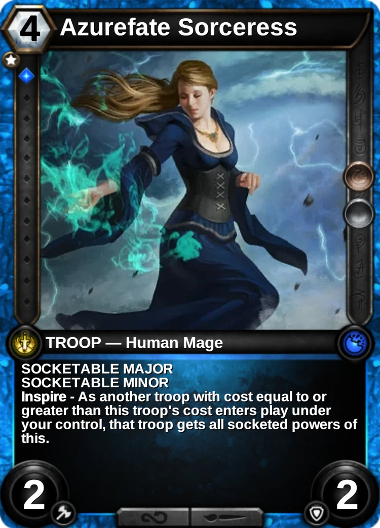 Azurefate Sorceress: the card