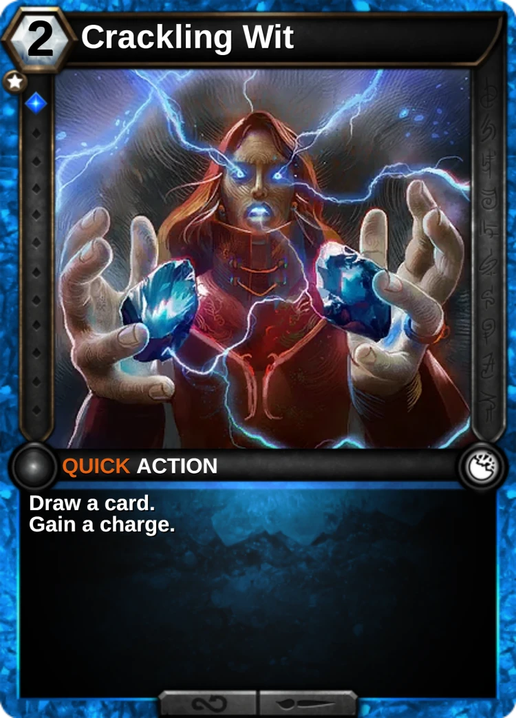 Crackling Wit: the card