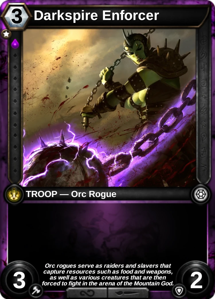 Darkspire Enforcer: the card