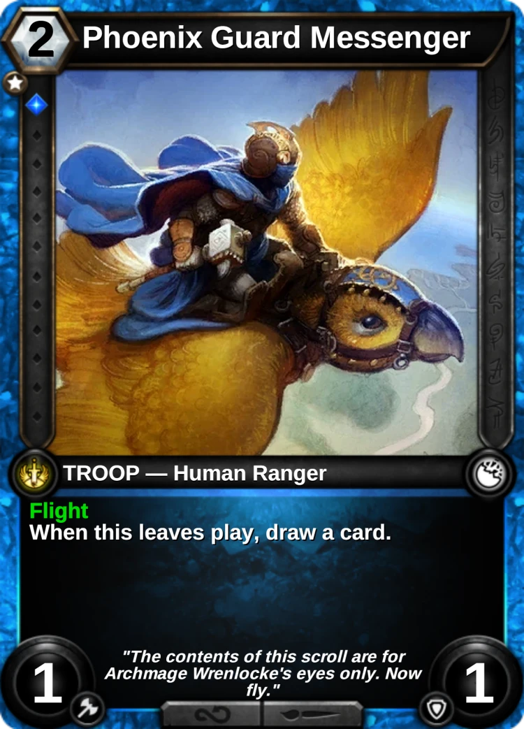Phoenix Guard Messenger: the card