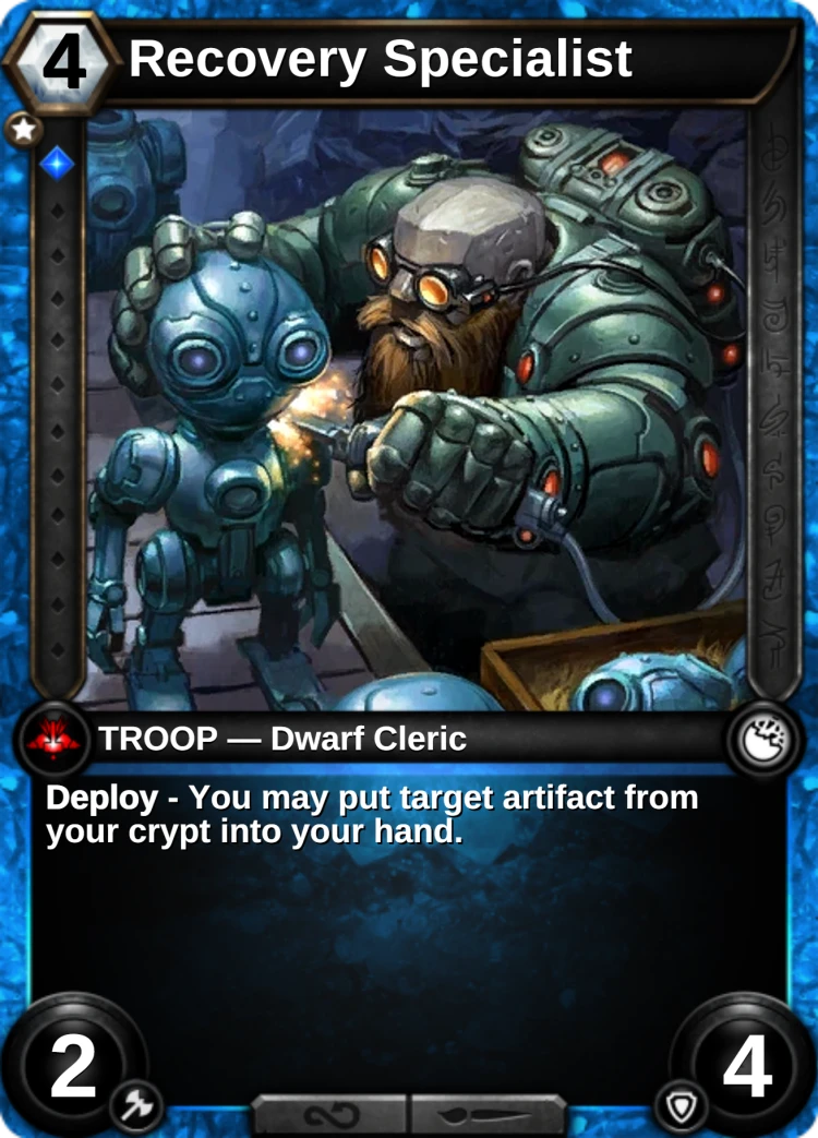 Recovery Specialist: the card