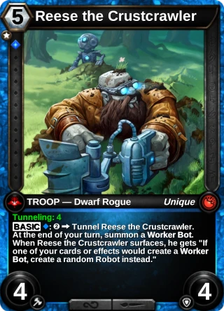 Reese the Crustcrawler: the card this item changes
