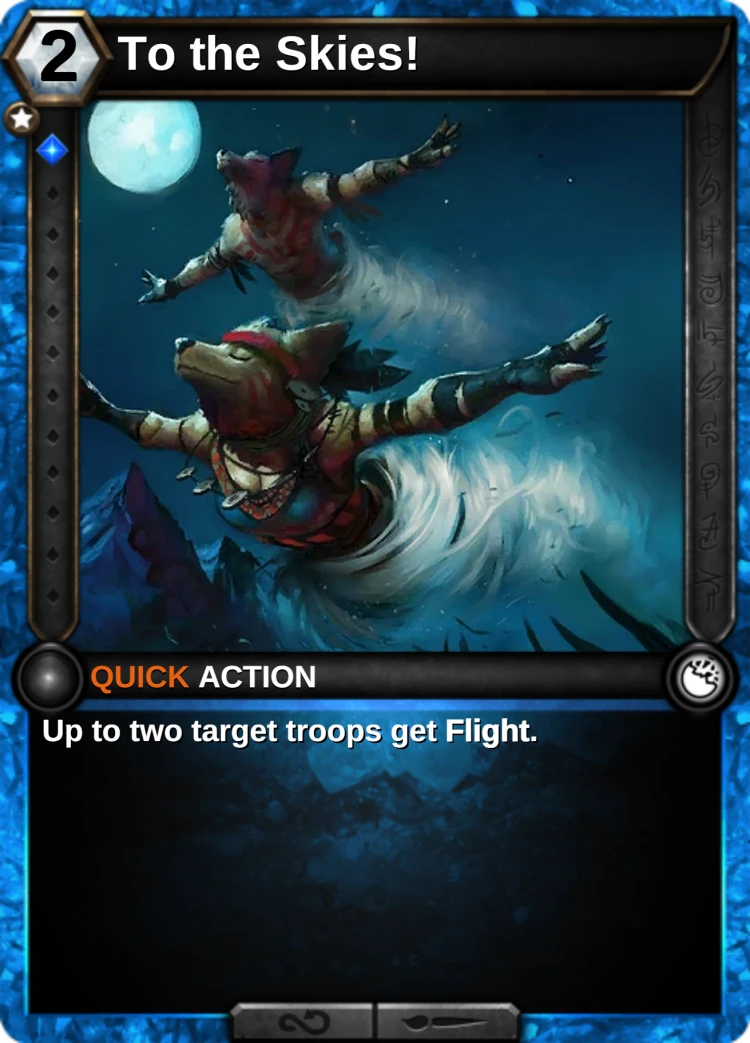 To the Skies!: the card