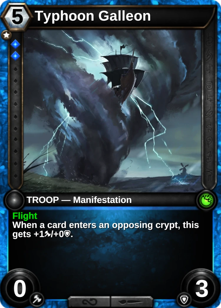 Typhoon Galleon: the card