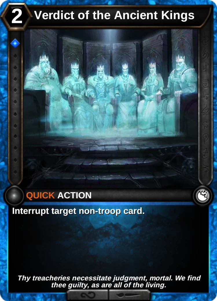 Verdict of the Ancient Kings: the card
