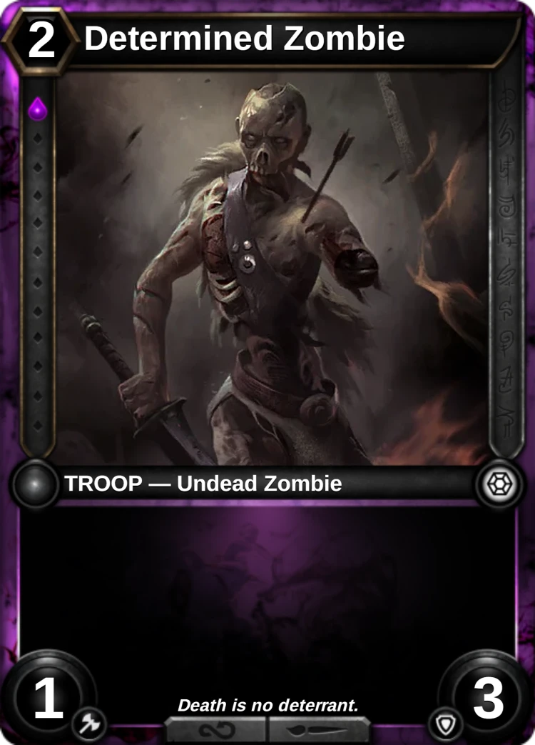 Determined Zombie: the card