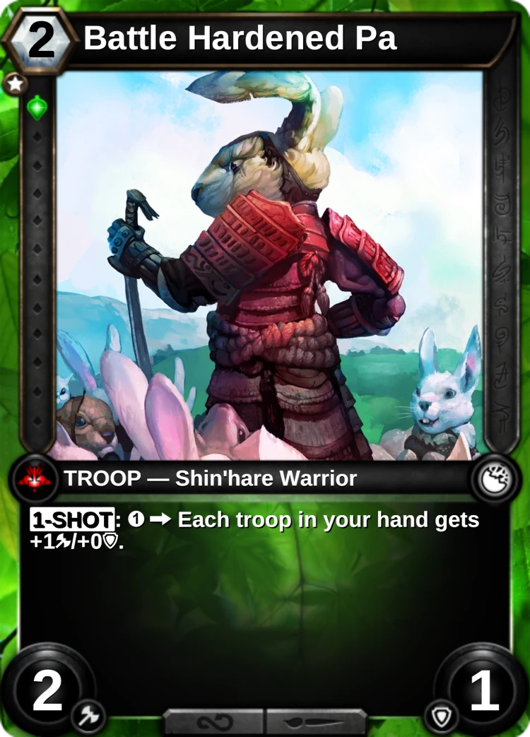 Battle Hardened Pa: the card