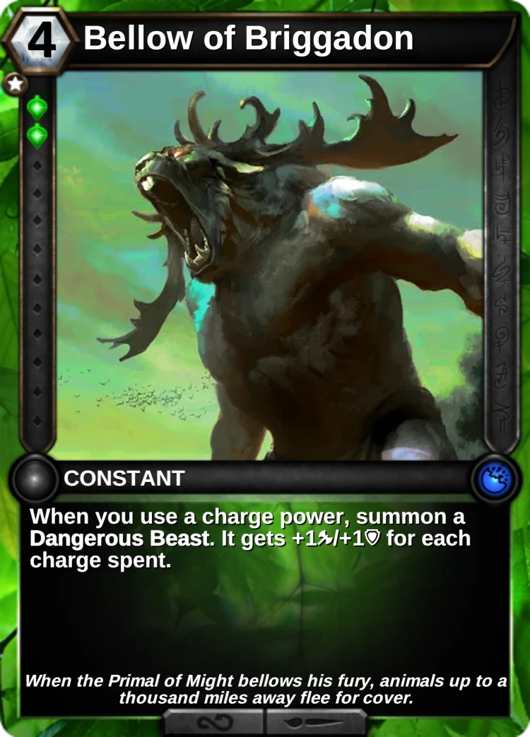 Bellow of Briggadon: the card