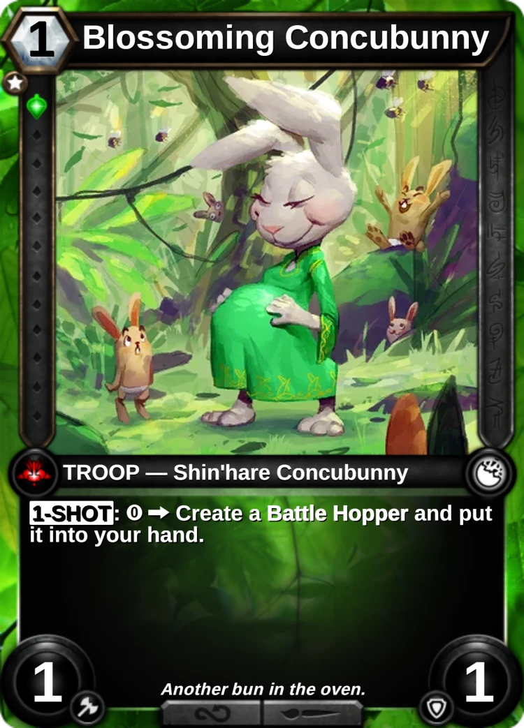 Blossoming Concubunny: the card