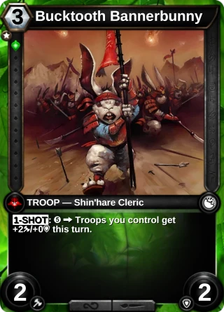 Bucktooth Bannerbunny: the card this item changes
