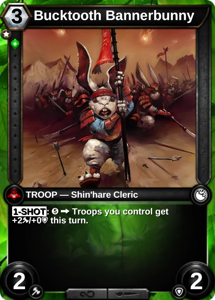 Bucktooth Bannerbunny: the card