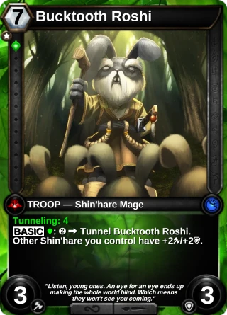 Bucktooth Roshi: the card this item changes