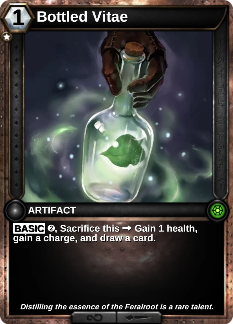 Bottled Vitae: the card