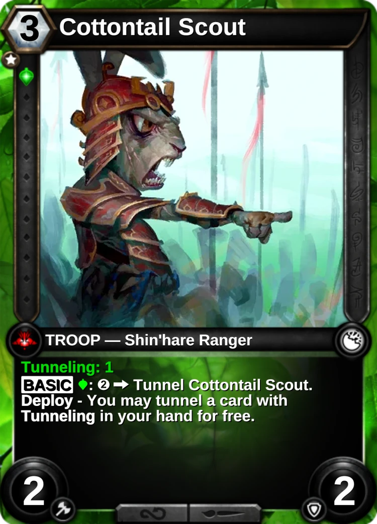 Cottontail Scout: the card