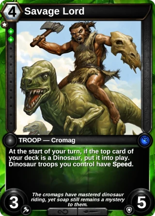 Savage Lord: the card this item changes