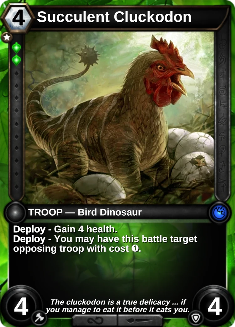 Succulent Cluckodon: the card