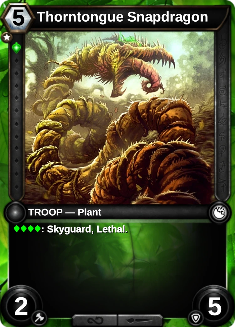 Thorntongue Snapdragon: the card