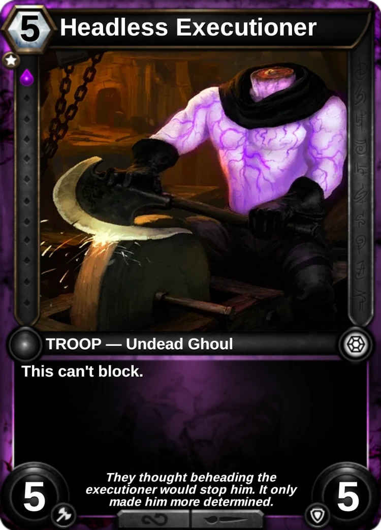 Headless Executioner: the card