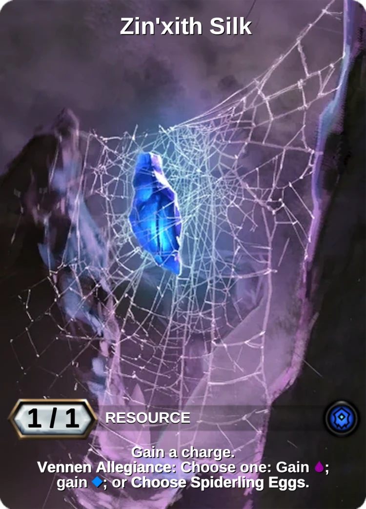 Zin'xith Silk: the card