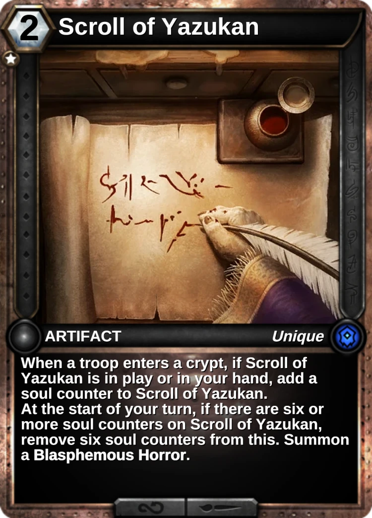 Scroll of Yazukan: the card