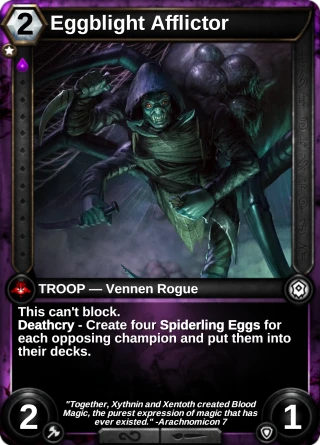 Eggblight Afflictor: the card this item changes