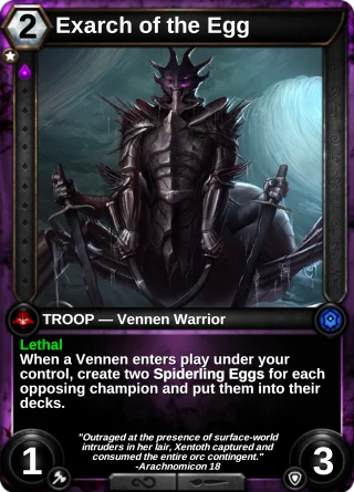 Exarch of the Egg: the card this item changes
