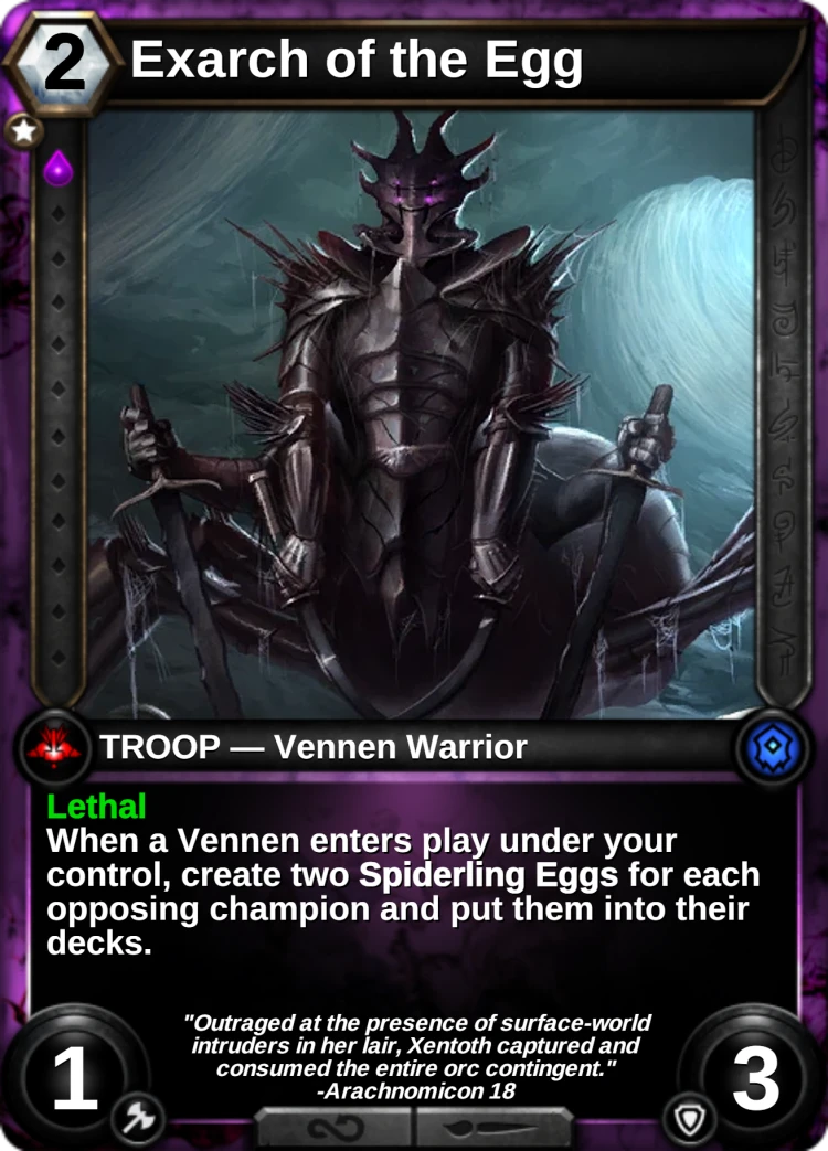 Exarch of the Egg: the card